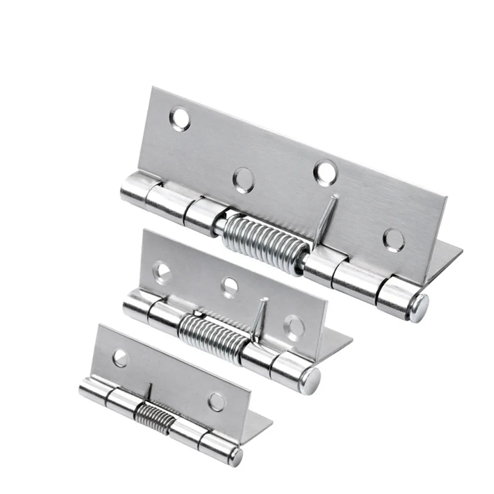 Stainless Steel Hinges 2pcs Self Closing Spring For Cabinets