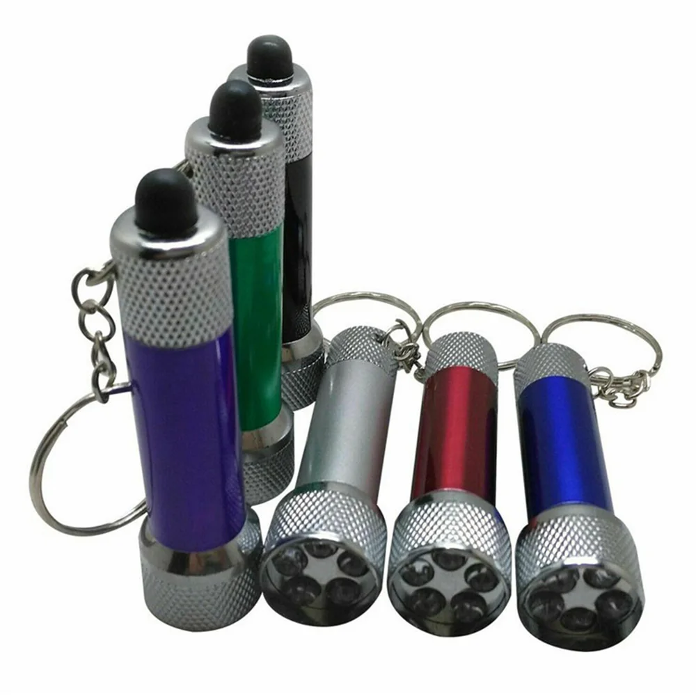 Led Flashlight Mini Flashlight Led Flashlights Mini Led Flashlight Led Torch Light 5 LED Mini Keychain Flashlight Super Bright Small Flashlight Aluminum Alloy Camping Keychain Torch Portable Outdoor Lighting
