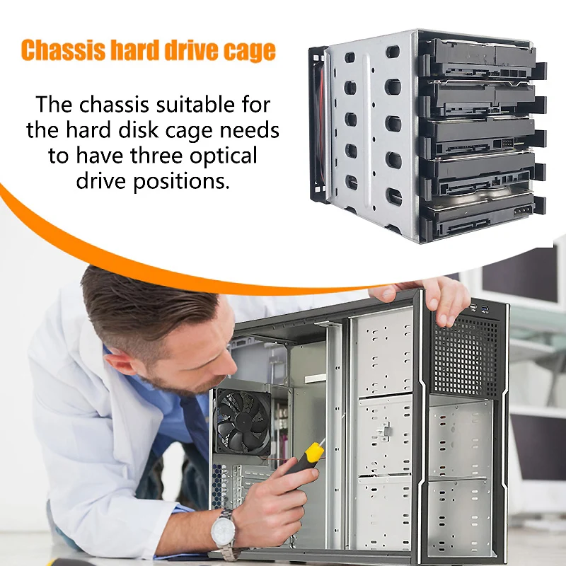 Zhenloong-caddy Suporte Adaptador Sata Sas Tray Rack de Disco Rígido Gabinete Chassis Óptica Gaiola Extensão Unidade Hdd 525 a 35 - Imagem 6