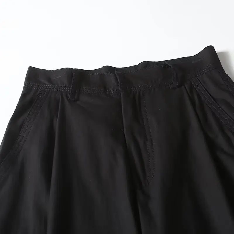 Dave&Di apanese Simple High-Quality Women's Casual Pants Simple Pure Fashion Cotton High Waist Loose Trousers For Women