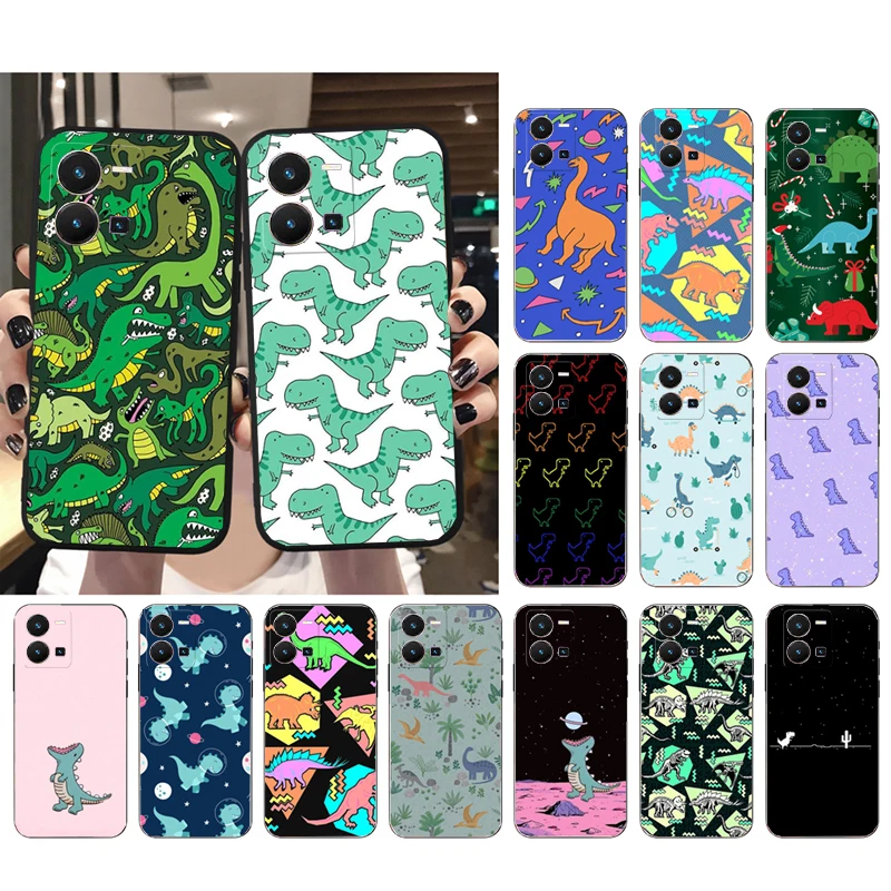 

Cute Baby Dinosaur Phone Case For VIVO Y53S Y33S Y01 Y11S Y31 Y21 Y70 Y21S Y72 Y35 V27E V23E V21 V23 Pro V21E