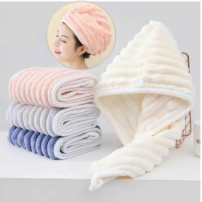 Dry Hair Cap for Women Thickened Super Absorbent Headscarf for Wiping Hair Quick Drying Cap Dry Hair Towel