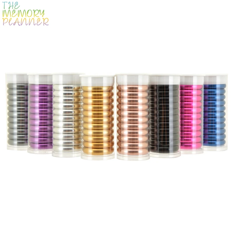 11pcs Metal 24mm Loose-leaf Notebook Mushroom Hole Binding Buckle Office Binding Ring Buckle Hand Binding Supplies