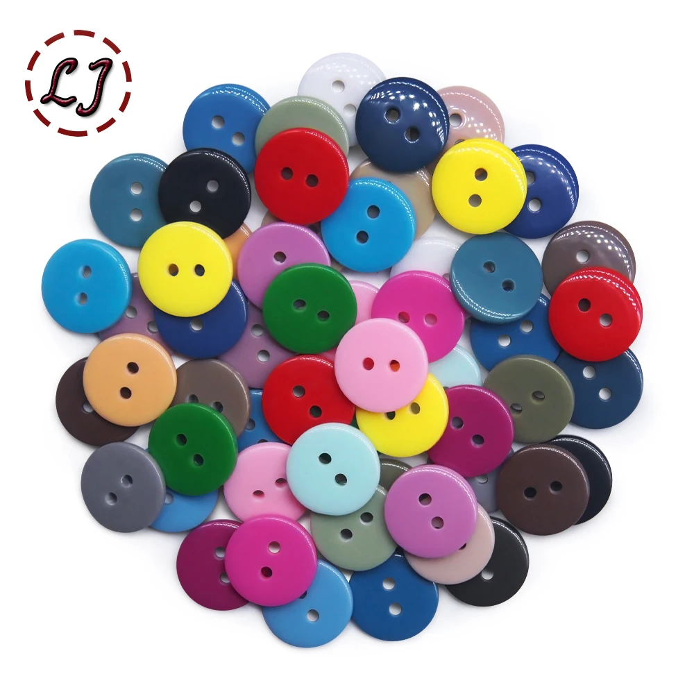 New 100pcs Resin Kids Sewing Buttons For Chindren Clothes Garment Handmade DIY Accessories scrapbooking Crafts