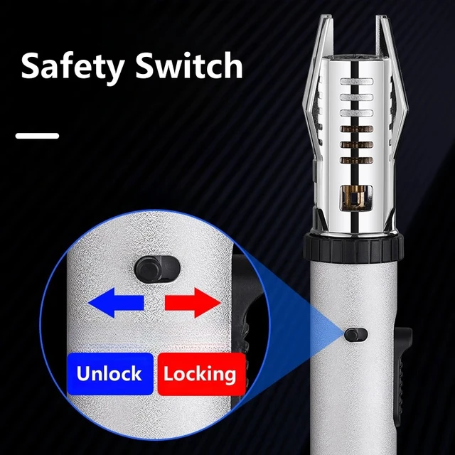ensendedor soplete de gas para cocina forma espada laser , encendedor de Gas con chorro de llama, accesorios para fumar cigarrillos, joyería de Metal Turbo a prueba de viento, encendedores de cigarros para soldar - Imagen 4