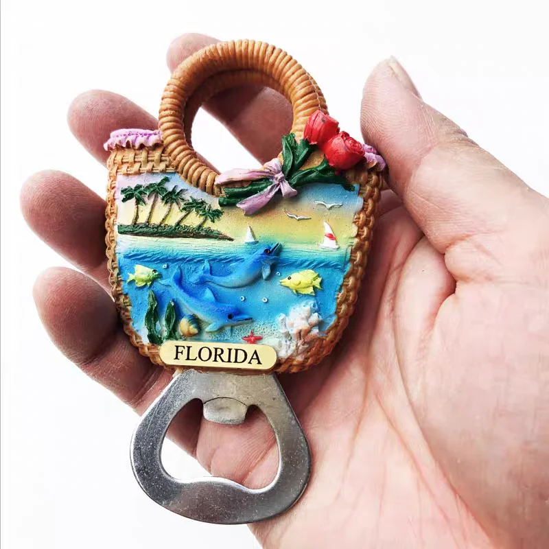 North America USA Florida Hawaii Etc. 3D Fridge Magnets Tourism Souvenir Refrigerator Magnetic Sticker Collection Gift