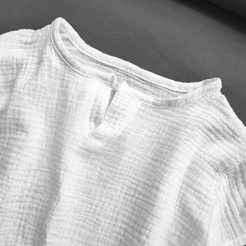 Girls Boys T shirt Summer Children Cotton Linen Soft Tops Clothes T-shirt Baby Girls Short Sleeve Shirt For Kids Tops Tees - 5