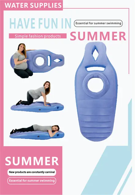 Coussin Grossesse Trou Ventre Matelas Gonflable Ventre Creux Pour Femme Enceinte - Confort Grossesse Anti-Douleur Matelas Yoga Prénatal