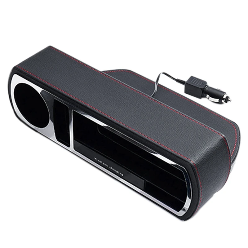 

2Pcs Car Seat Slot Storage Box Wireless Charging Car Seat Slot Storage Box Car Storage Box