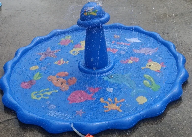 2024 NEW Inflatable Spray Water Cushion Summer Kids Play Water Mat Lawn Games Pad Sprinkler Play Toys Outdoor Tub Swimming Pool 5