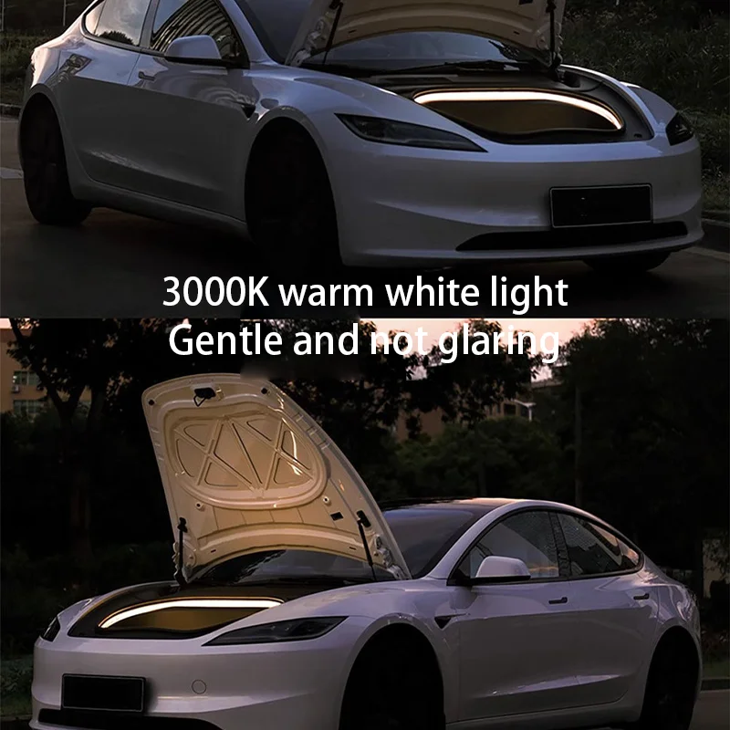Suitable for Tesla Model 3 Y Storage box lighting strip Car front luggage compartment atmosphere lights Tesla Lamp