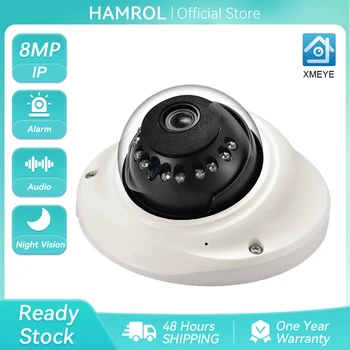 4K 8MP Fisheye Dome Camera IP ONVIF POE 1080P Full HD 5MP Waterproof Night Vision Audio Record Motion Detection Camera XMeye 1