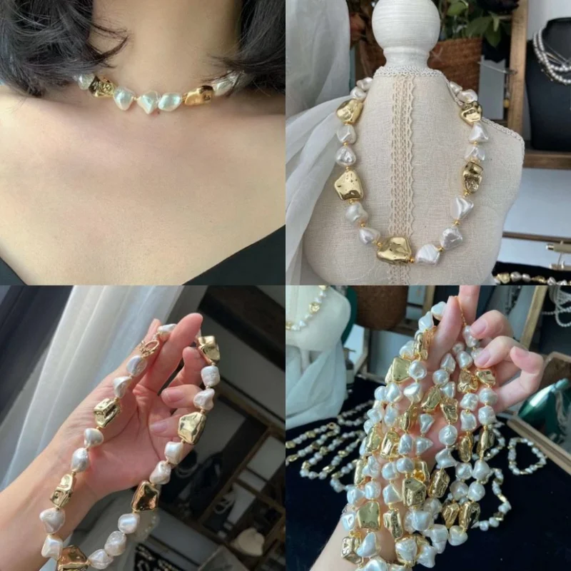 

Natural Deep Sea Shell Pearls Necklace