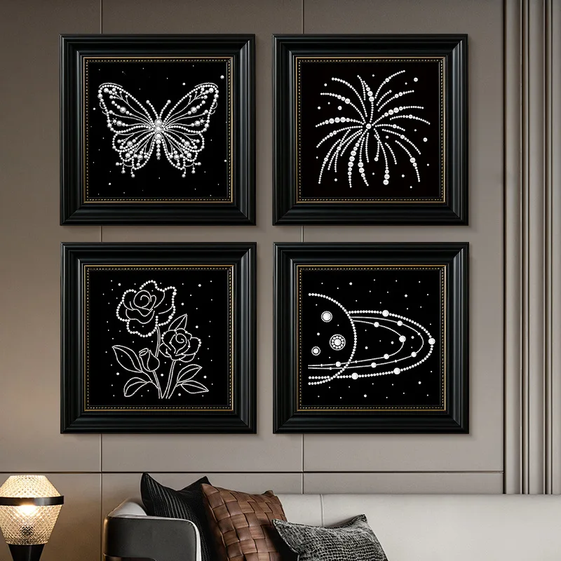 Handmade Pearl Painting Frame for Living Room Decoration