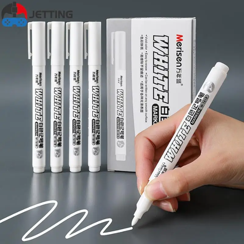 

White Marker Pen 1mm Quick-drying Waterproof Paint Pen Tire Painting Touch-up Paint Pen