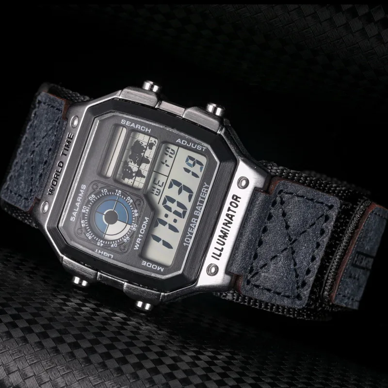 Hemsut Per Casio Watch Band Nylon Leather 18Mm Sports Sostituisci Cinturini Compostabili Con Gshock Ae1200 /1300/W-218H