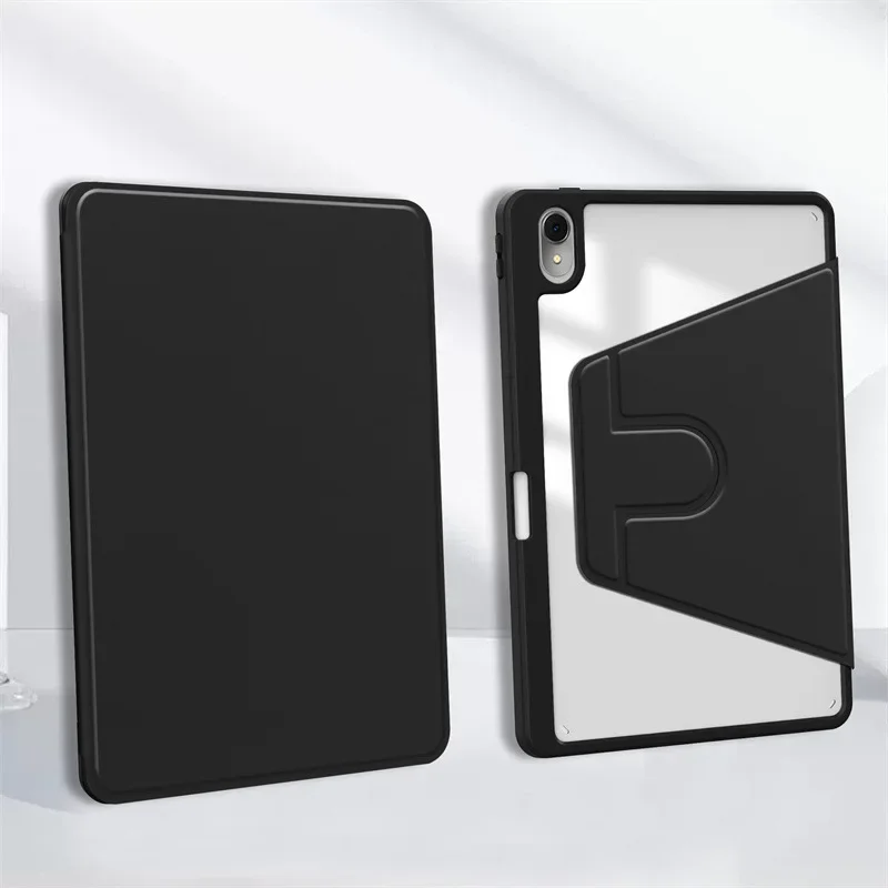 Luxurious 360° Rotating Flip Leather Tablet Case with Acrylic Shockproof Protection
