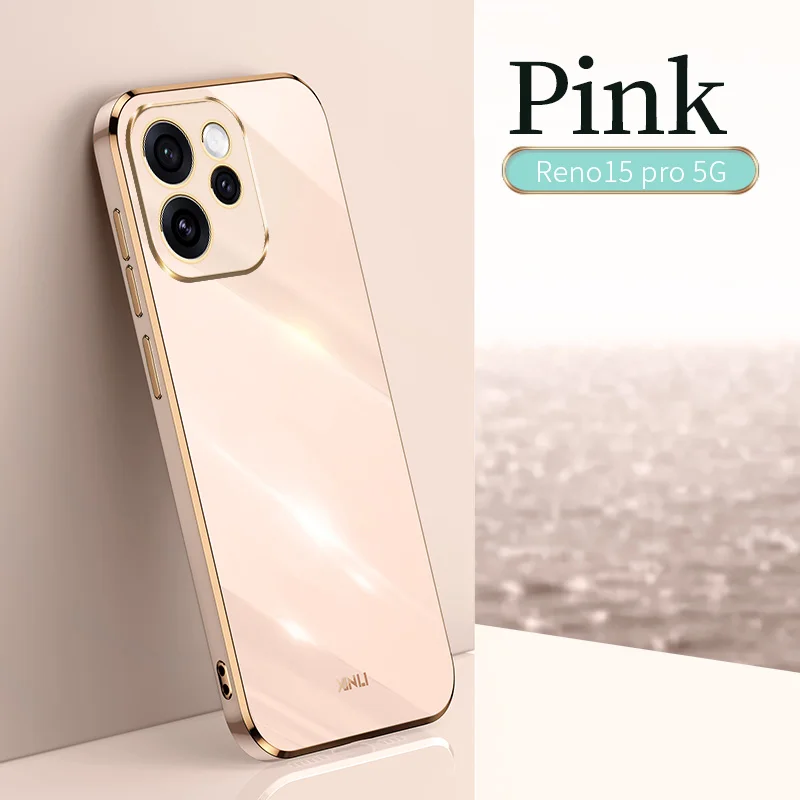 Luxury Colorfast Plating Phone Case - Soft Straight Edge Back Cover Shell
