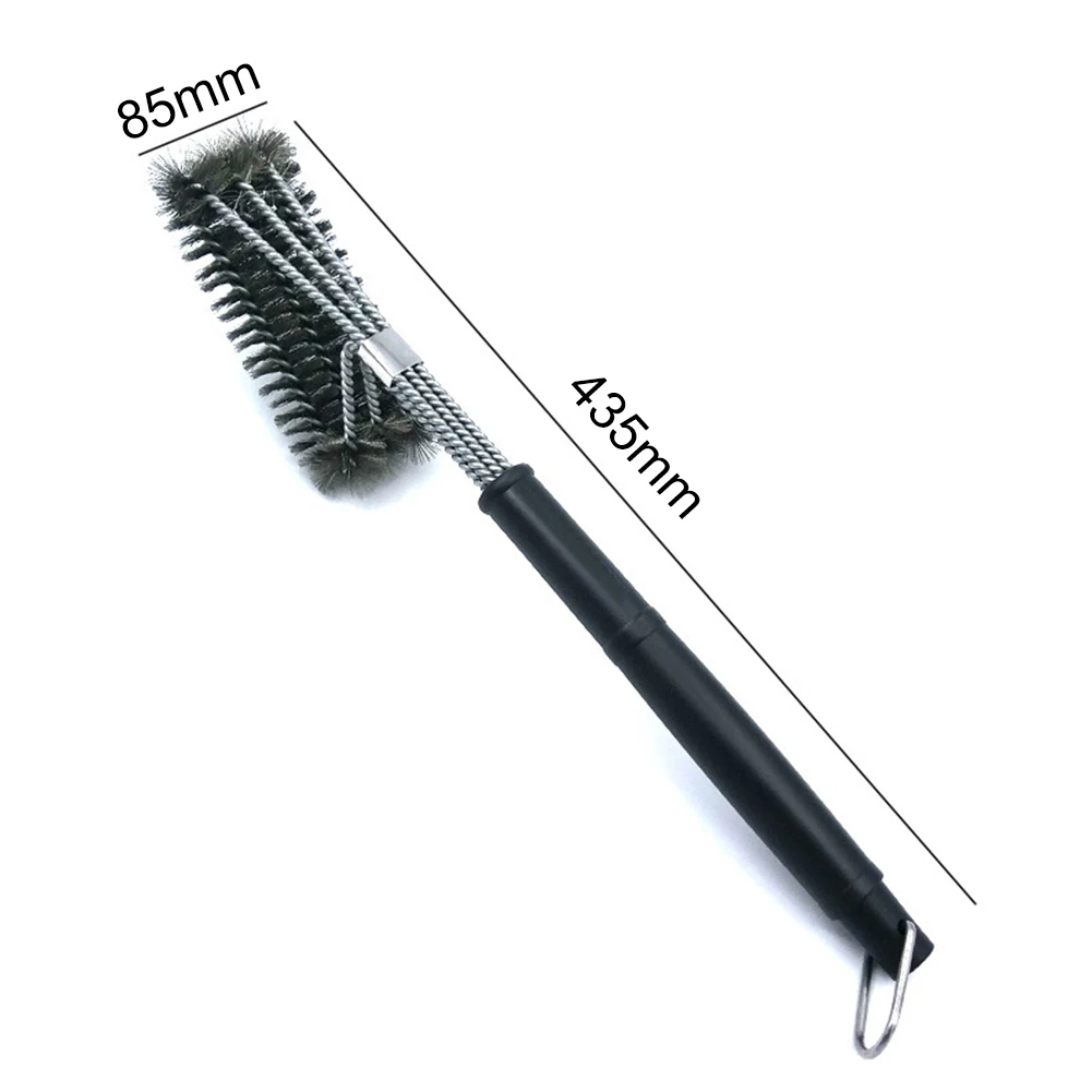 Barbecue Grill Brush BBQ Clean Tool Stainless Steel Wire Bristles Non-stick Cleaning Brushes Barbecue Accessories Triangle Brush barbecue cleaning tools grill brush cleaning brushes