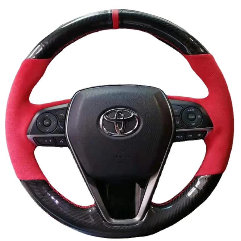 

Customized leather hand sewn steering wheel cover For Toyota corolla Camry Levin Highlander Avalon REIZ RAV4 Car wheel cover