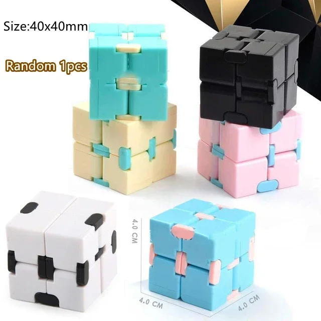 Sensory Toys Bean AntiStress Stretchy Strings Push It Squishy Chain Pops Cube Rainbow Ball Mini Squeeze Toy For Adults Kids Gift 4