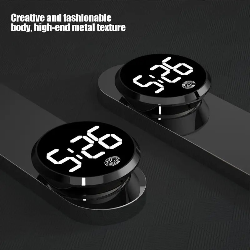 Vehicle Touchable Screen Clock Car Digital Watch Auto Electronic Clocks Alloy Shell Car Electronic Accessories 2