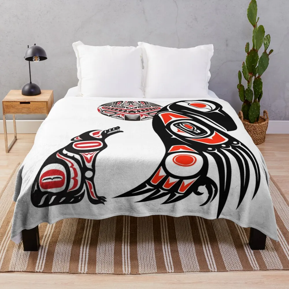 

Haida Tlingit Native Essential Throw Blanket Nap Sofa Throw Thermals For Travel Sofas Thins Blankets