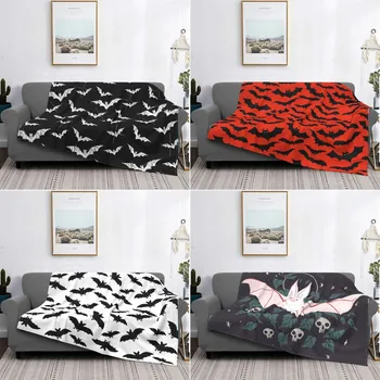 Bats Pattern Throw Blanket Halloween 1