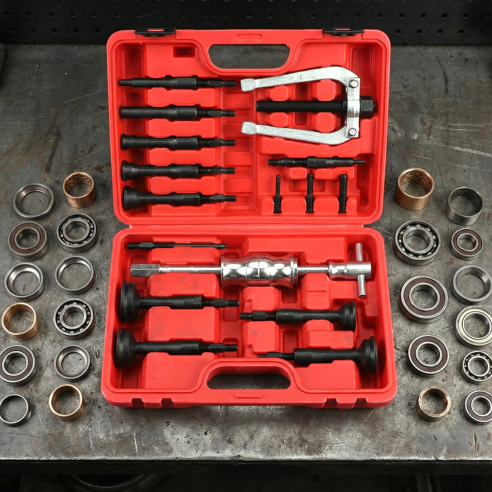 16PCS Blind Inner Bearing Puller with Case Blind Hole Pilot Bearing Internal Extractor Puller