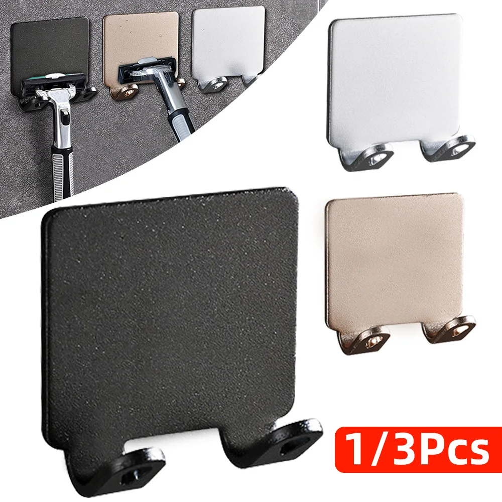 Punch Free Razor Holder Storage Hook Wall Men Bathroom Shaver Shelf Razor Rack Holder Kitchen Accessories Organization