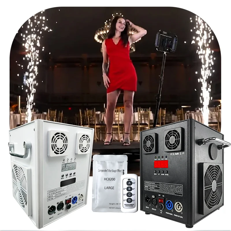 Large style Cold sparkler Machine Cold Spark Machine fountain Fire works for party Wedding Stage Wireless Remote Control flame