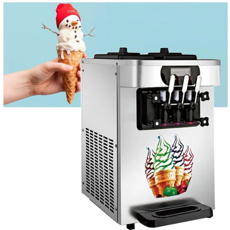 

New high-quality commercial desktop Italian soft ice cream machine stainless steel ice cream machine for sale at a low price