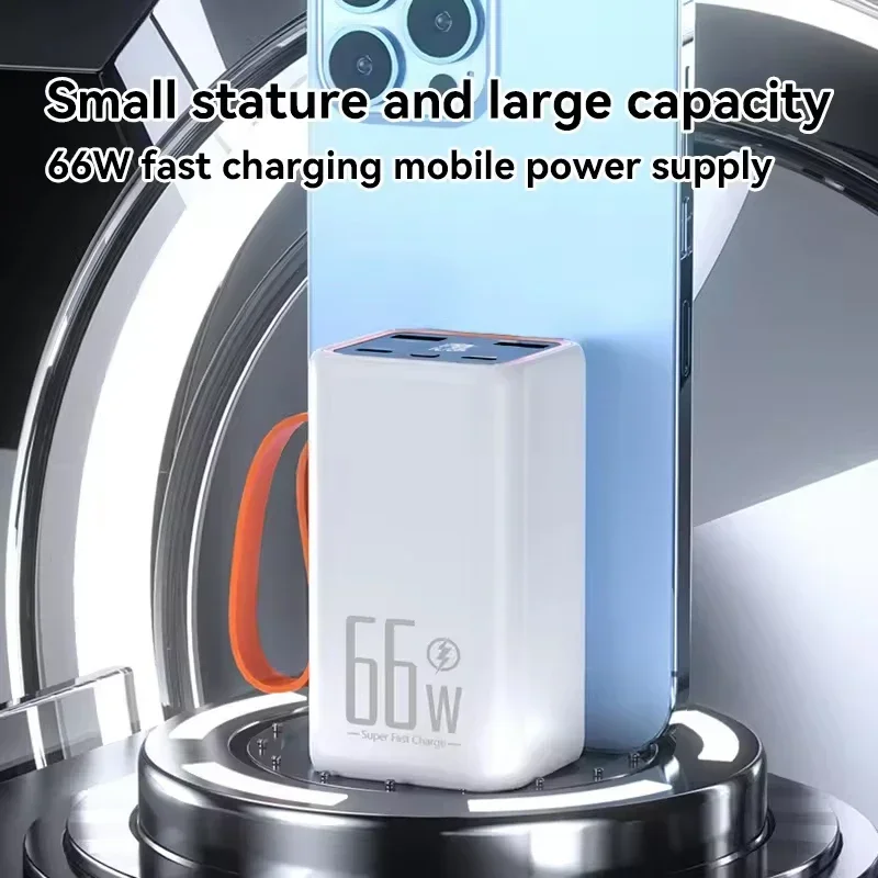 2025 New Portatile 66W 30000mAh Power Bank ricarica rapida Powerbank batteria di ricambio esterna per iPhone14 13 Samsung Xiaomi 5