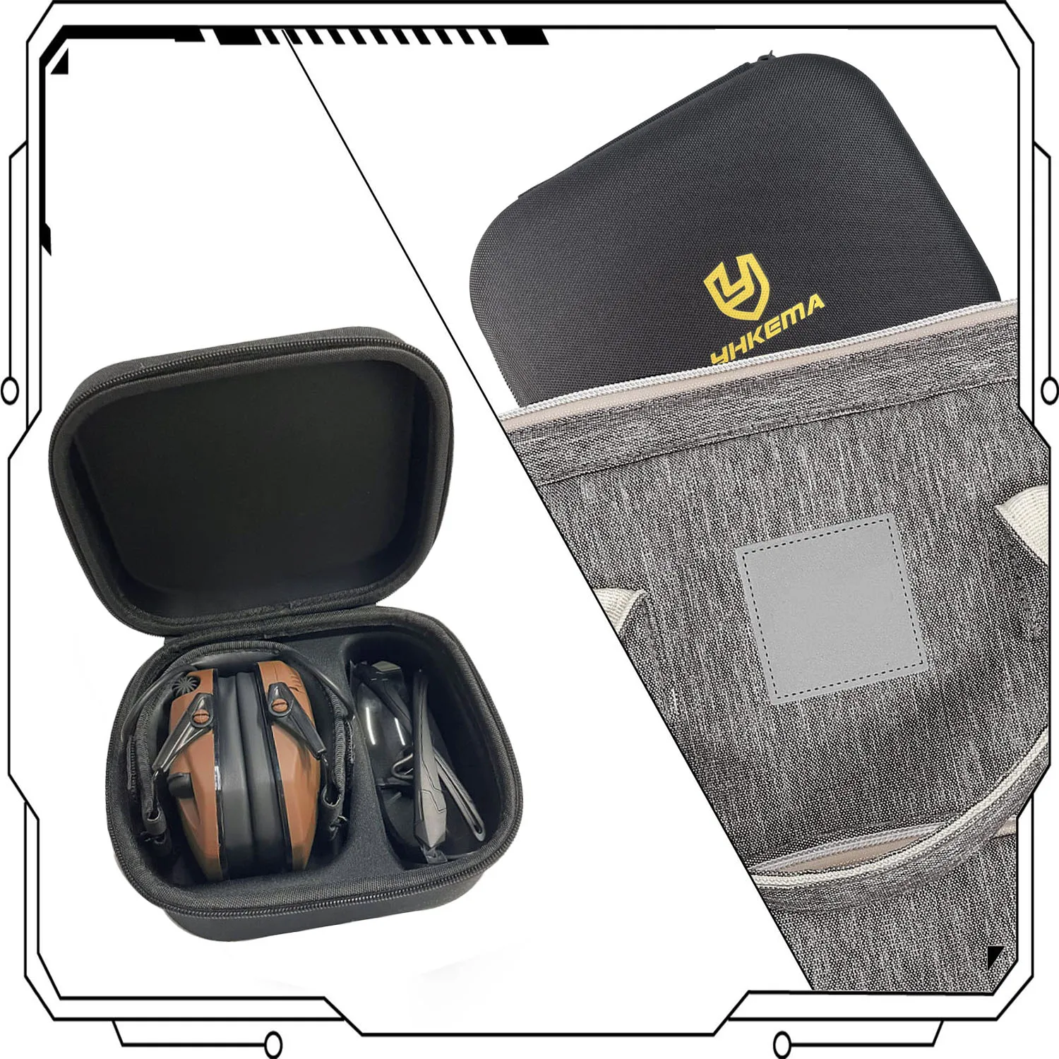 Earmuff Bag Storage Bag For YHKEMA Series/Howard Leight/Walkers Earmuff Headphone Collection Anti-dust Waterproof Bag Hearing Protection
