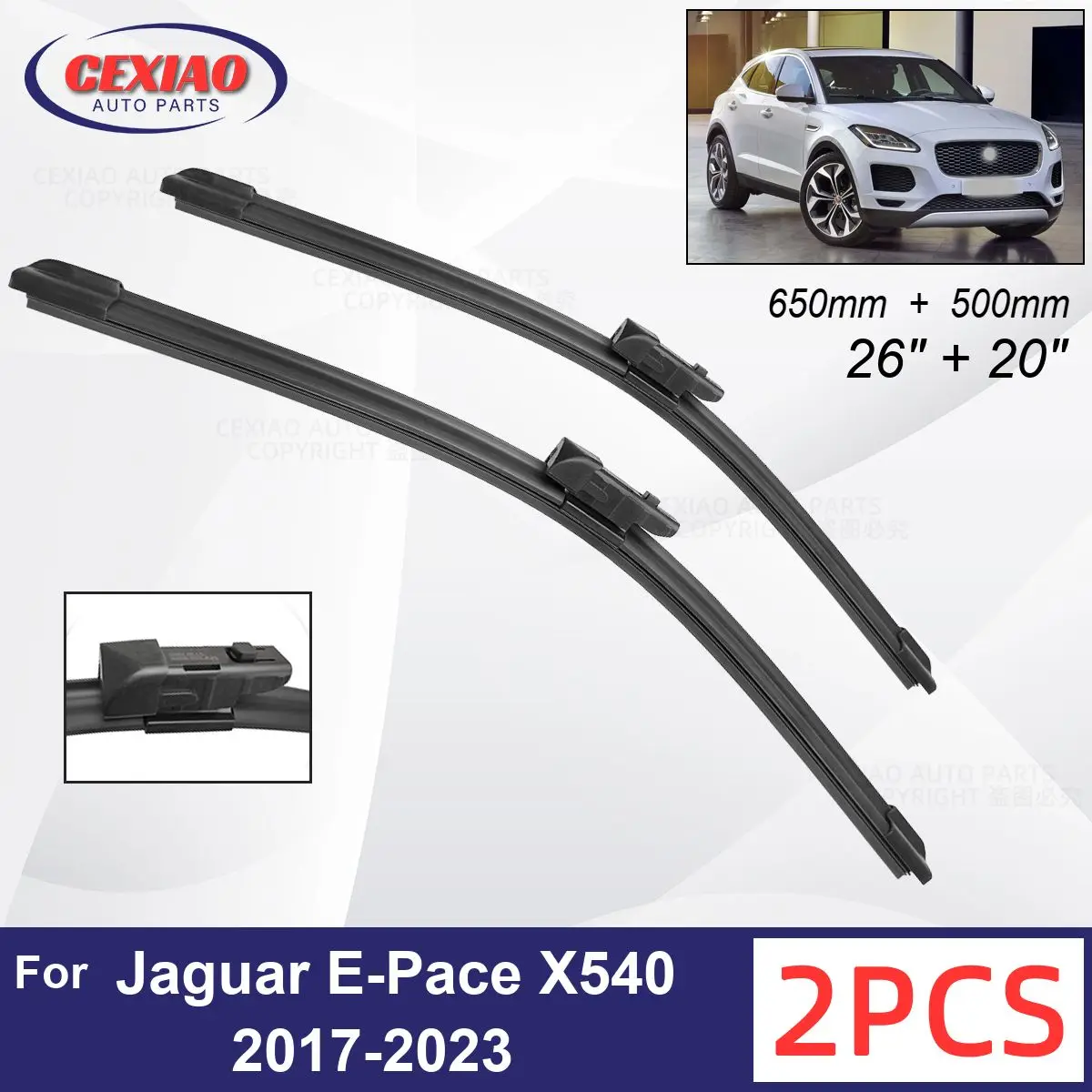 CarWiperForJaguarEPaceX54020172023FrontWiperBladesSoft