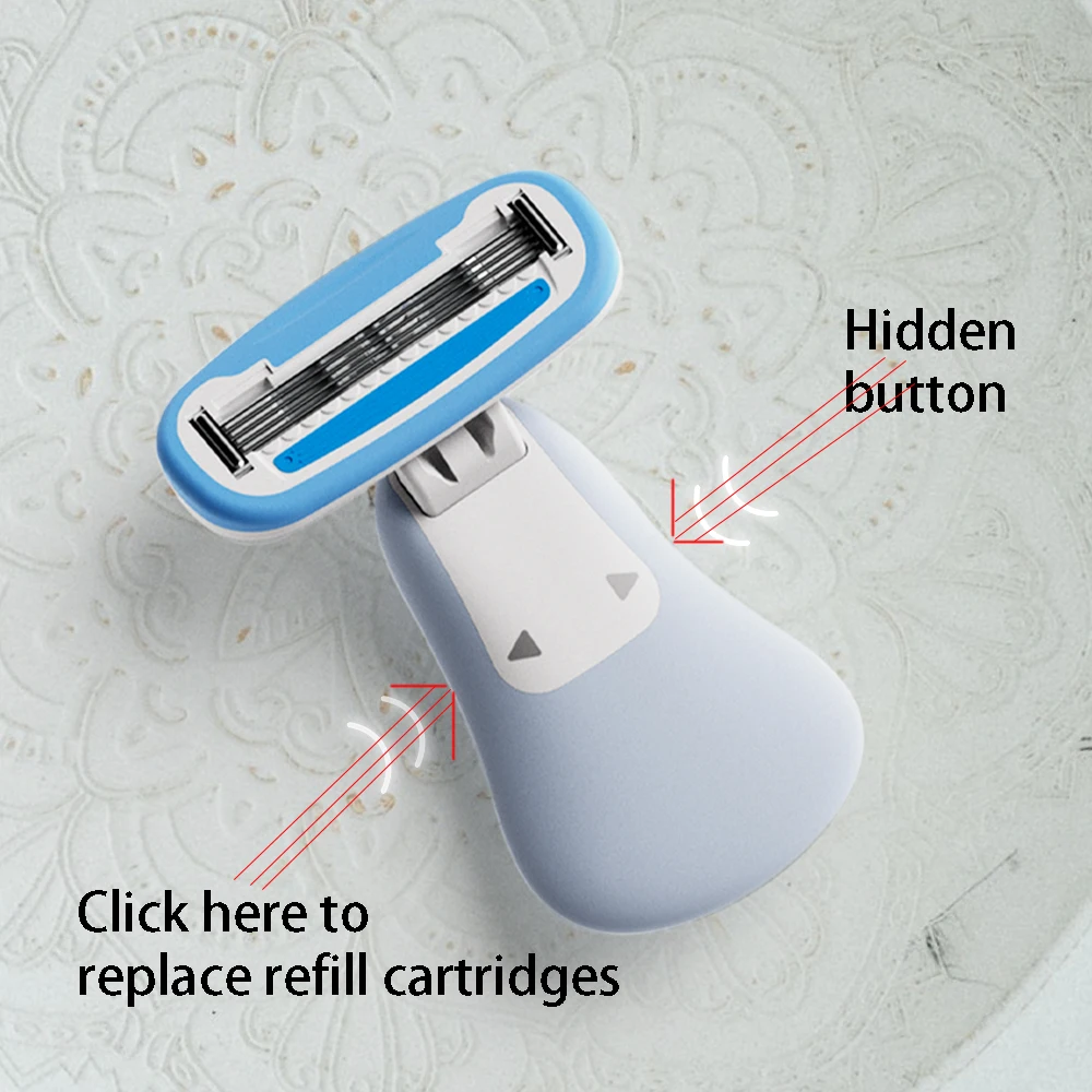 Portable Women's Razor with 5-Layer Skin Care Soap Blades