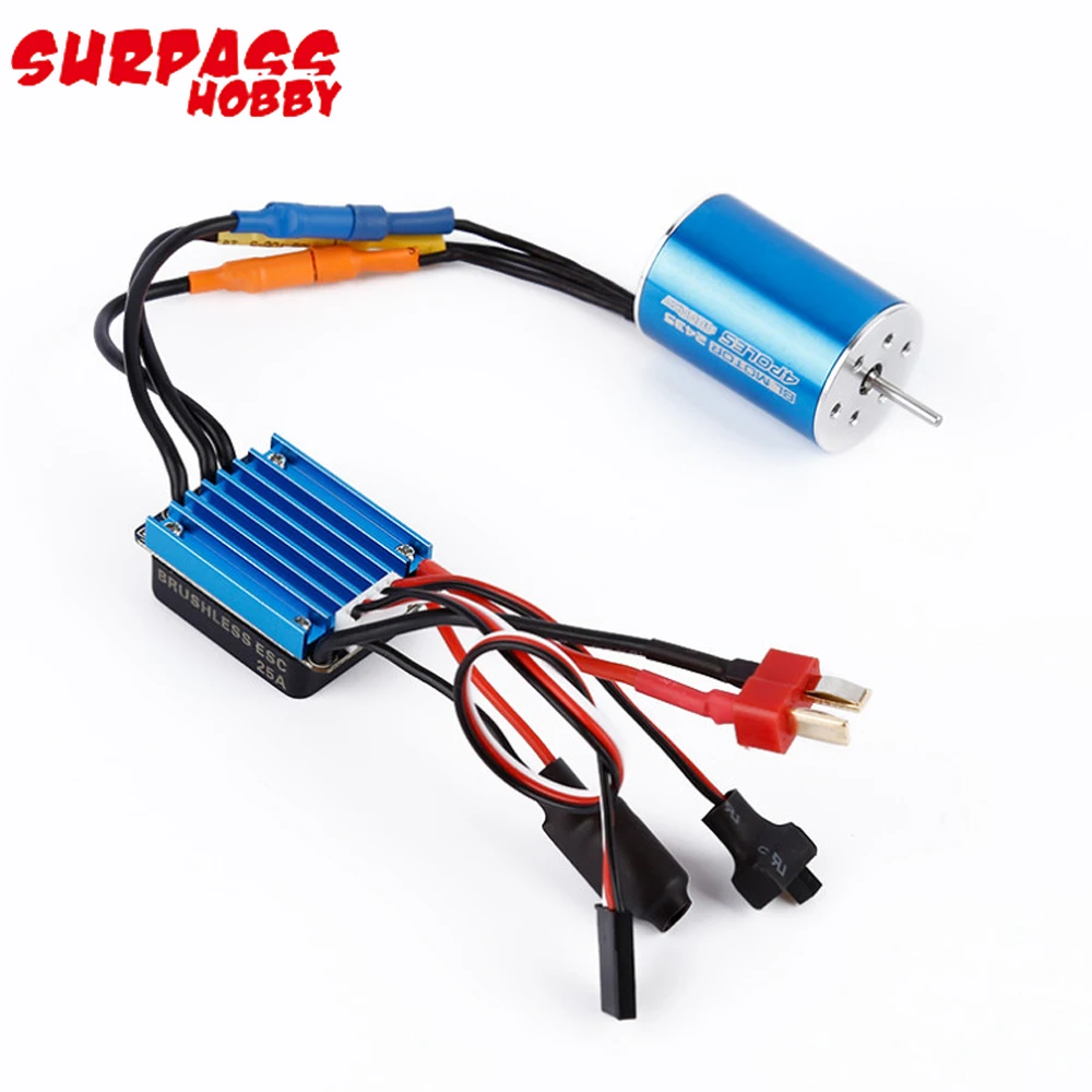 Drive motor 2430 5800KV 7200KV 2S Brushless Motor 25A 2S ESC for 1/16 1/18 RC Car On-road Toys rc speed controller
