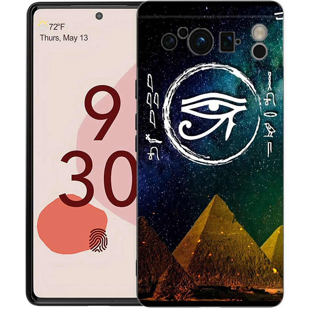 Sacred Eye of Horus Egypt Fresco Shockproof Silicone Phone Case