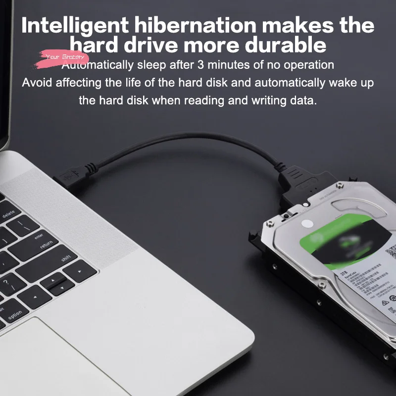 Y-ABS 22핀 SATA 3 HDD SSD 외장 하드 드라이브 어댑터 SATA-USB 3.0/타입-C/2 in 1 USB3.0 타입-C 케이블 최대 6Gbps 2.5인치