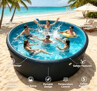 Piscine hors sol en PVC à structure gonflable personnalisable de grande taille avec pompe filtrante pour les jeux d'été en plein air dans la cour 1