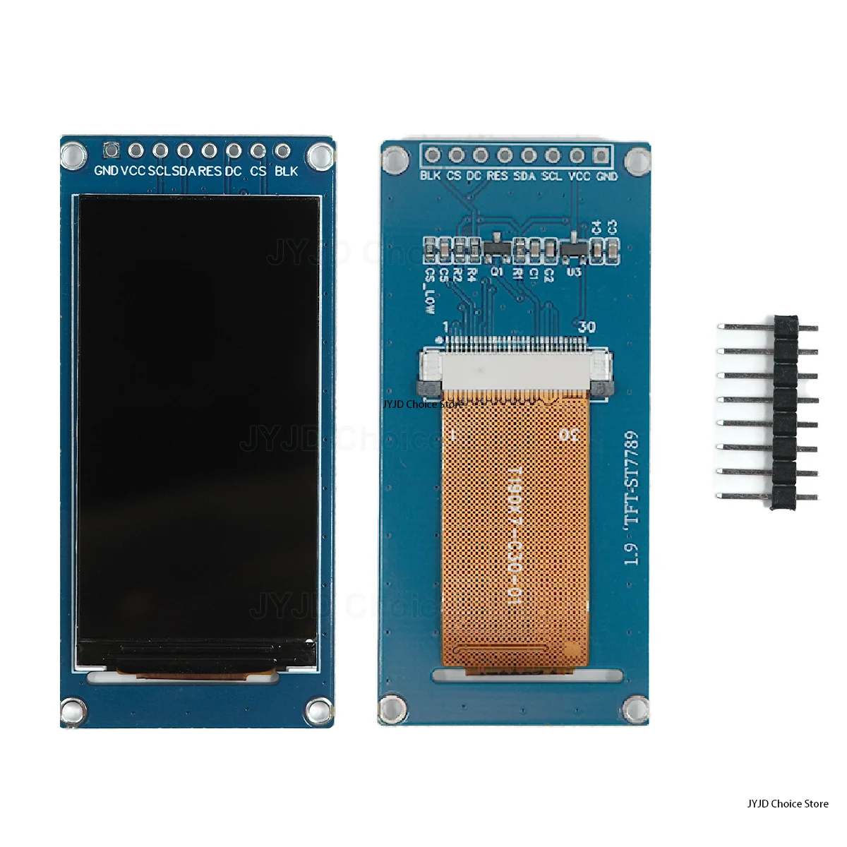 Lcd display module 1.9 Inch IPS Full Angle TFT Display Screen LCD Screen Color Display Module SPI Serial Port High-definition 170x320 ST7789