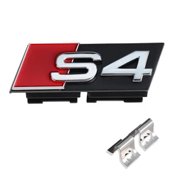 Sleek 3D Black Car Emblem Badge for Front Grille or Rear Trunk (Silver For S4)