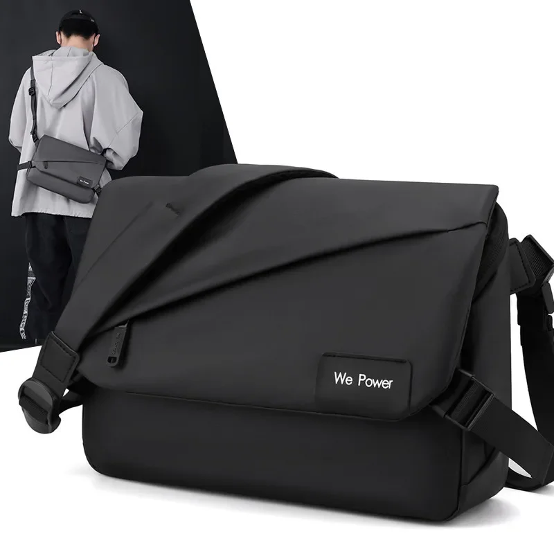 

New Simple Men's Messenger Bag Shoulder Bag Fashion Single Shoulder Large Capacity Waterproof Postman Bag Business Briefcase sac