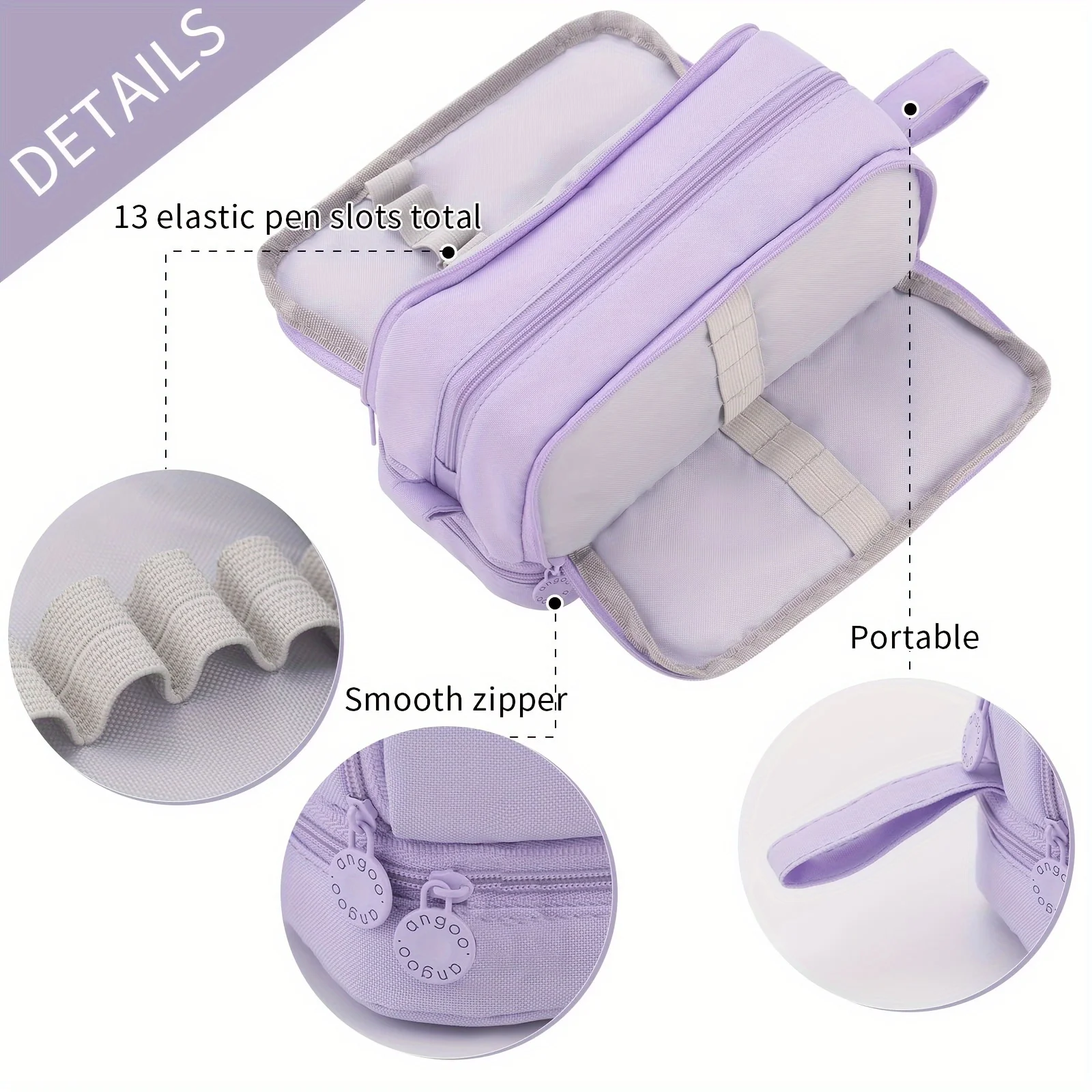 Pencil case Large capacity stationery case durable oxford cloth pencil case portable organizer for school office and university supplies
