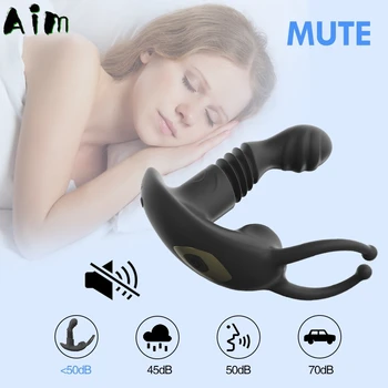 Prostate Massager Anal vibrators Thrusting Butt Plug Prostate testicle Licking Vibrator Stimulator Sex Toys for Men Gay Sex Shop 3