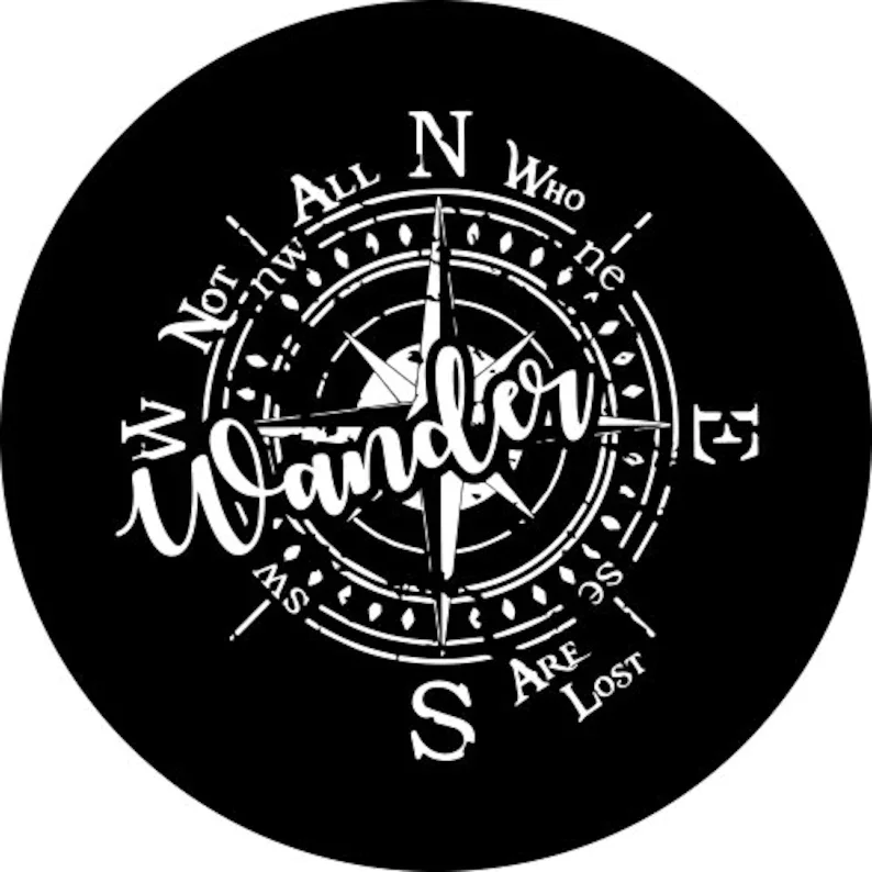 

Distorted Wander Compass Car Accessories, Custom Spare Tire Covers Your Own Personalized Designcover For