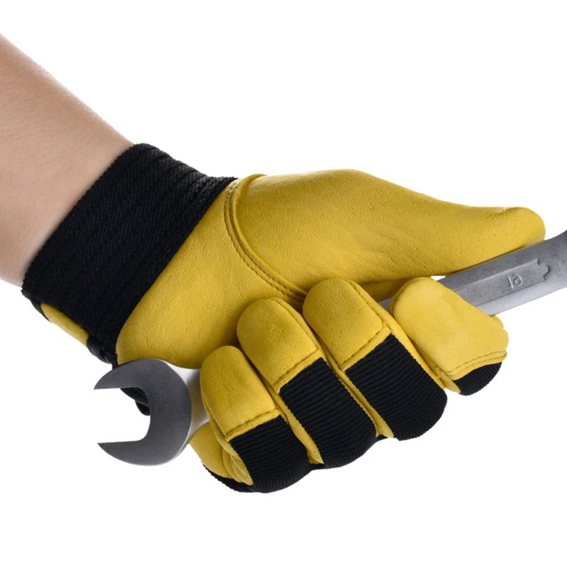 Work Gloves Gardening Gloves Multi-Functional Safety Work Gloves Palm Anti-slip Design Builder Gloves Gardening Light-Duty 1 P KXRE