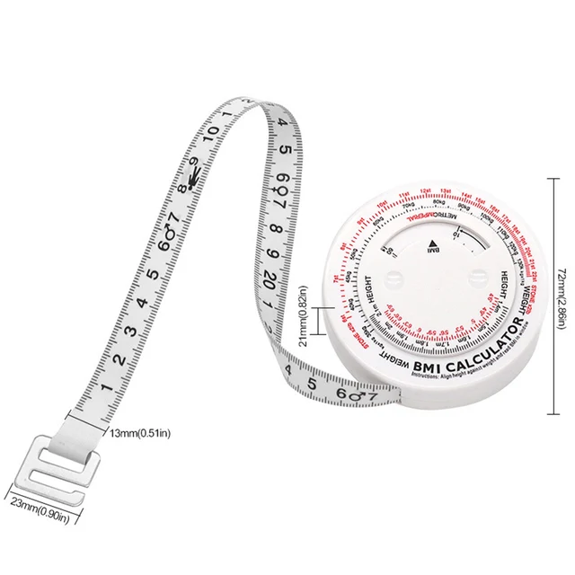 1pcs 1.5M Tape Measure Retractable Body Mass Index Measurement Tape Measuring Ruler Fitness Chest Waist Caliper Measuring Tools 4