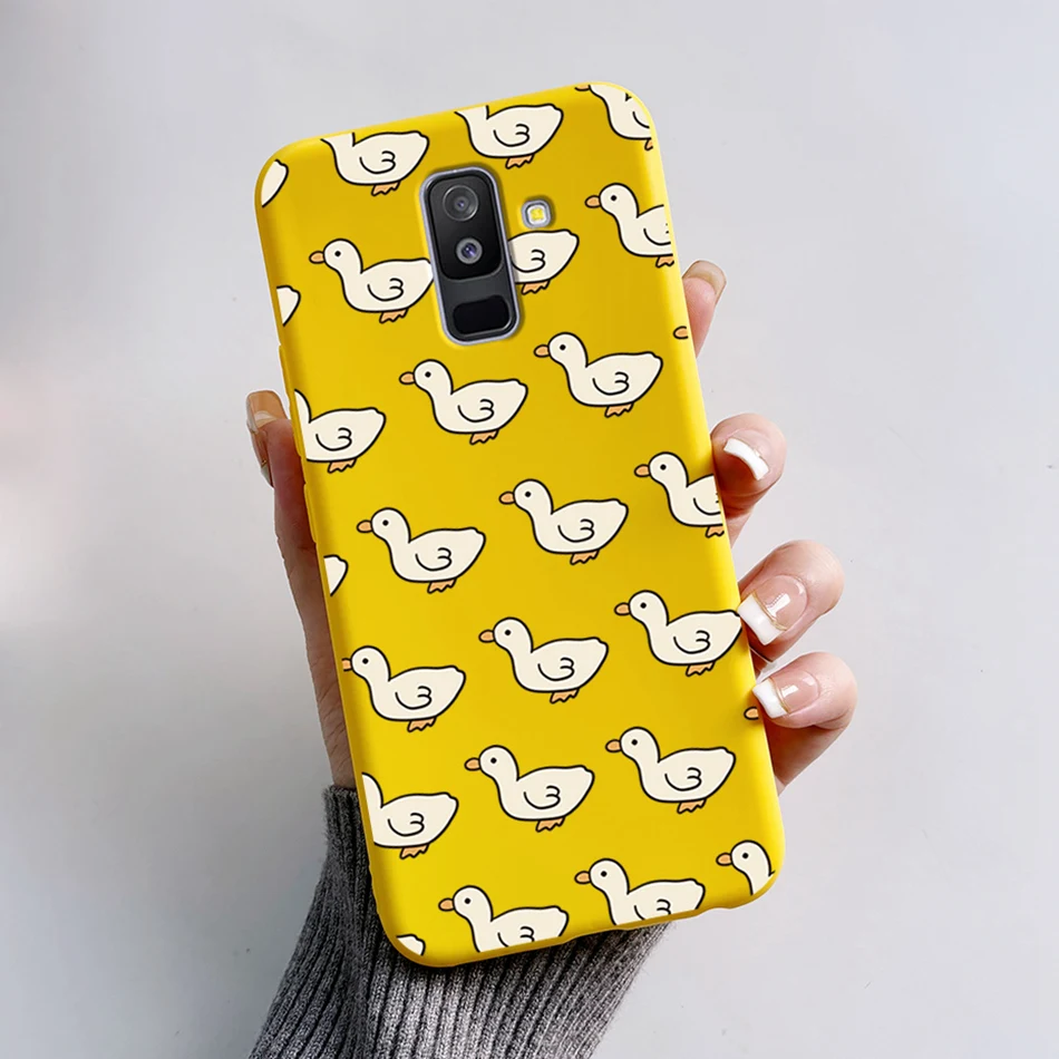 Cute Bear Cartoon Silicone Case - Soft Bumper Cover for Samsung Galaxy A6 Plus 2018