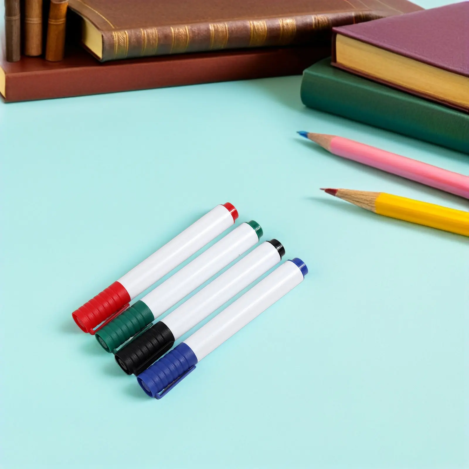 24개 드라이 이레이즈 화이트보드 펜 볼드 팁 분필 마커 빠른 건조 세척 가능 지우기 마커 학교 사무실 카페 메뉴 보드용